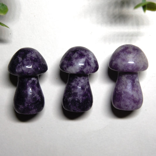 Lepidolite Mushroom Carving